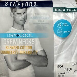 Stafford White Crew Neck T-Shirt Pack